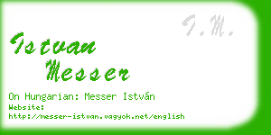 istvan messer business card